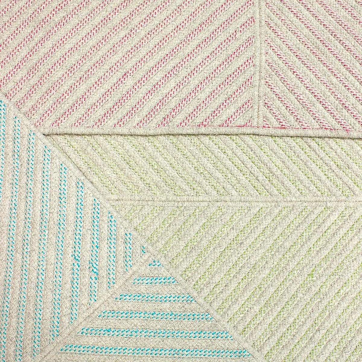 Four Points Diagonal Rug - Teal