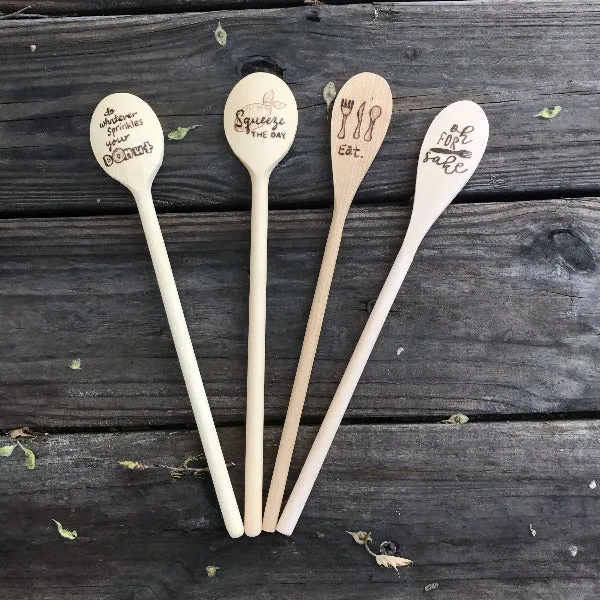 Fun Kitchen Sayings and Food Cooking Spoon Set