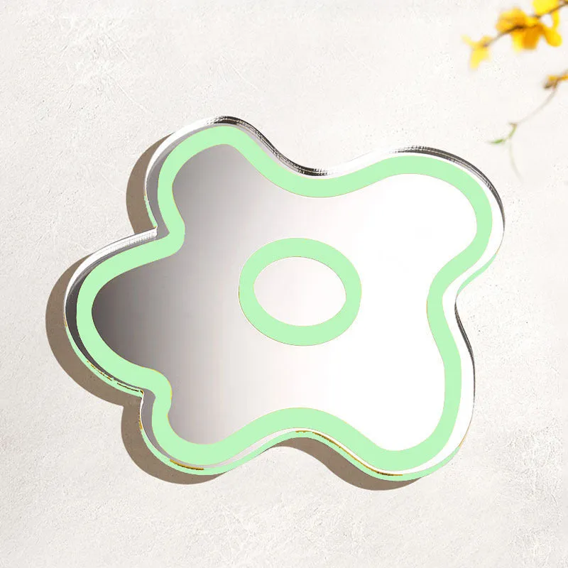 Funny Flower Mirror Coasters