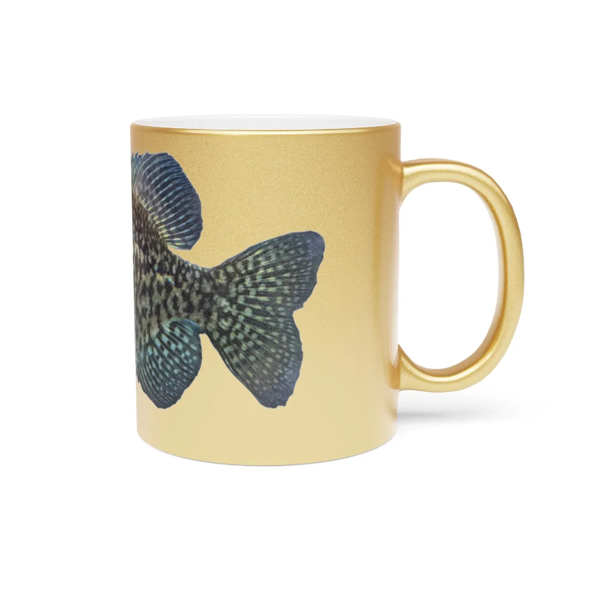 Golden Fish Metallic Mug (Silver / Gold)