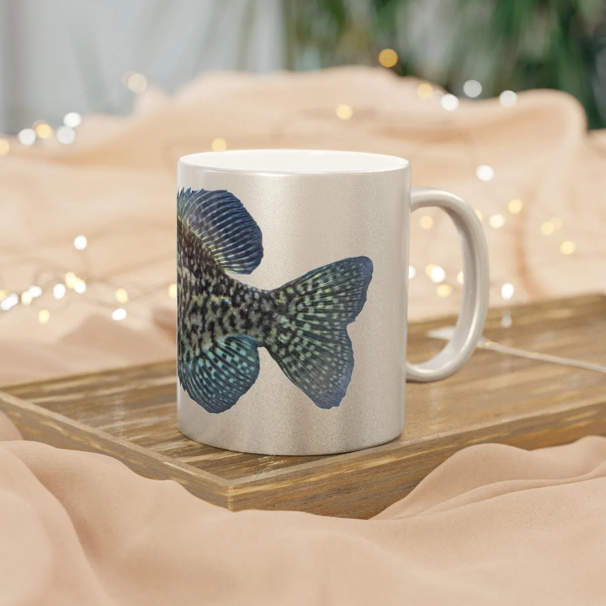 Golden Fish Metallic Mug (Silver / Gold)