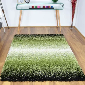 Green Blend Thick Shaggy Rug - California