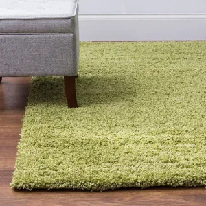 Green Thick Shaggy Rug - California