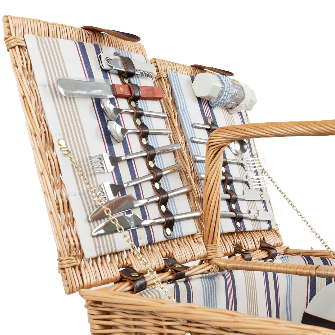 Greenfield Collection Park Lane Willow Picnic Hamper for Four People