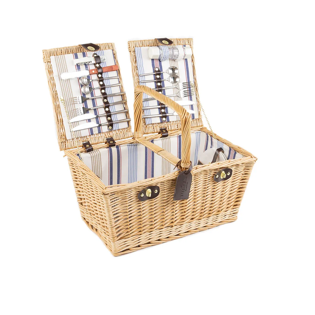 Greenfield Collection Park Lane Willow Picnic Hamper for Four People