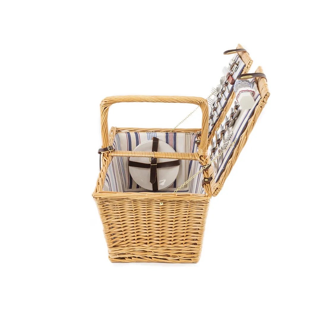 Greenfield Collection Park Lane Willow Picnic Hamper for Four People