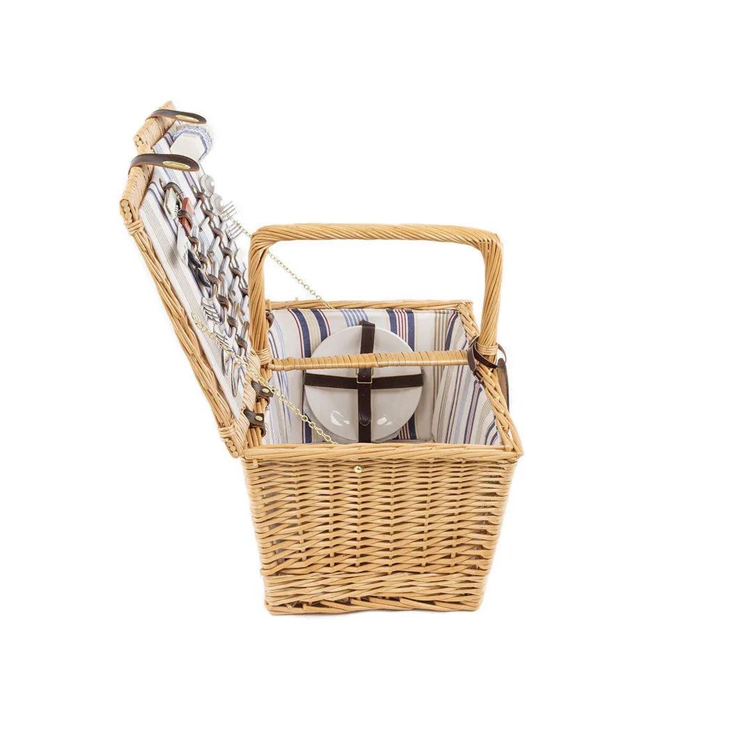 Greenfield Collection Park Lane Willow Picnic Hamper for Four People