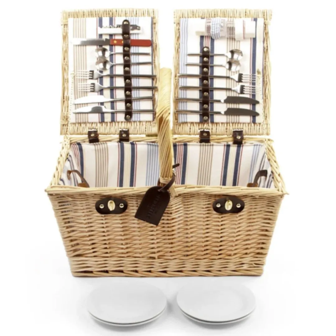 Greenfield Collection Park Lane Willow Picnic Hamper for Four People