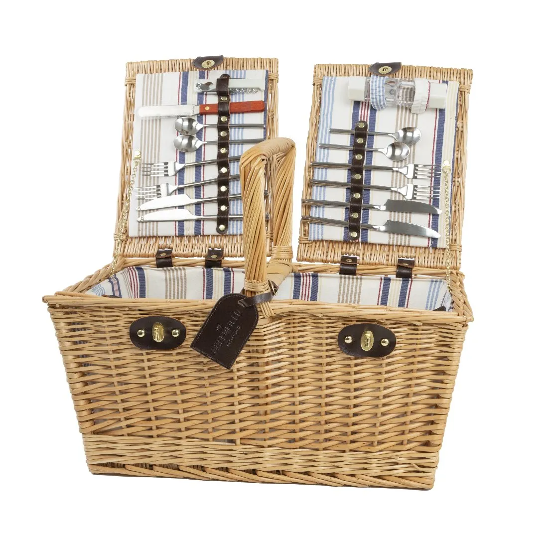 Greenfield Collection Park Lane Willow Picnic Hamper for Four People