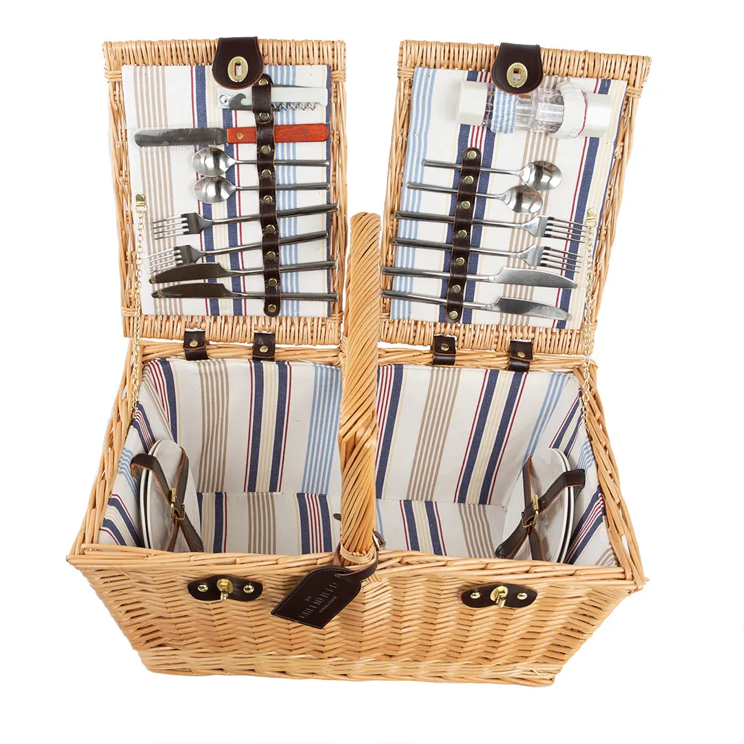 Greenfield Collection Park Lane Willow Picnic Hamper for Four People