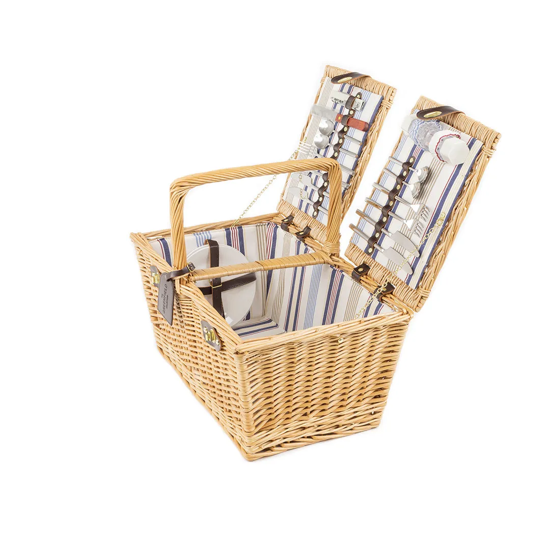 Greenfield Collection Park Lane Willow Picnic Hamper for Four People