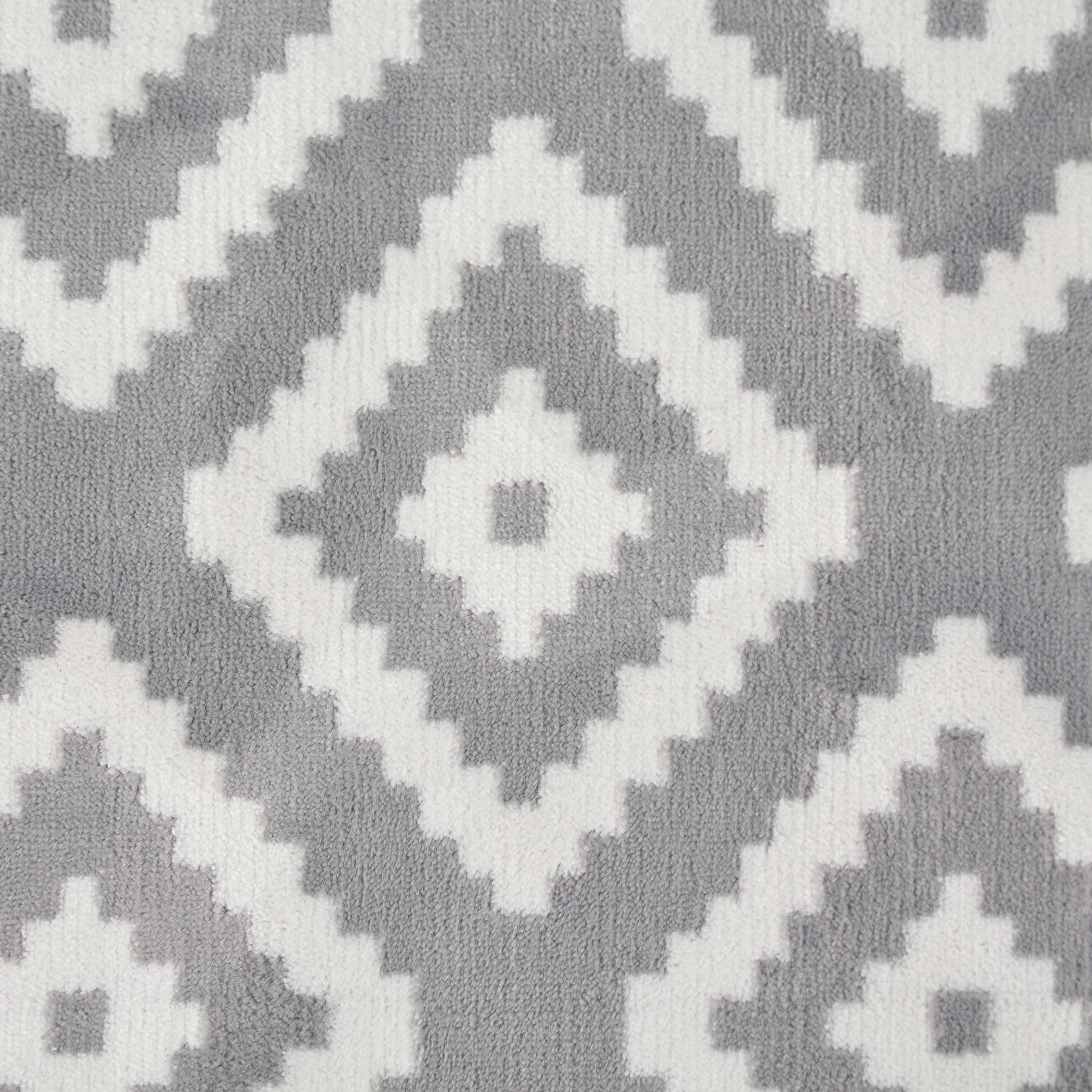 Grey Modern Tiles Motif Rug - Plus