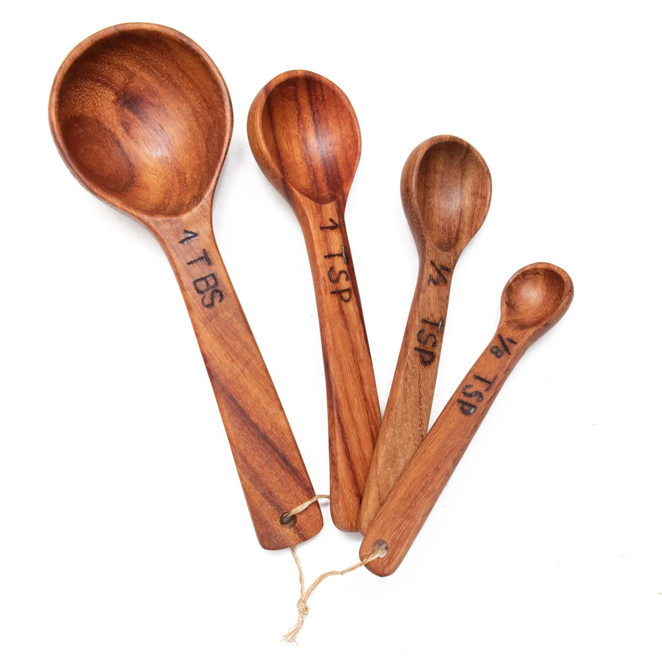 Handcrafted Wood Measuring Spoons Set: Eco-Friendly and Functional