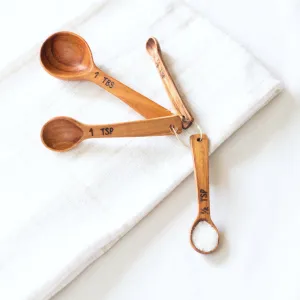 Handcrafted Wood Measuring Spoons Set: Eco-Friendly and Functional