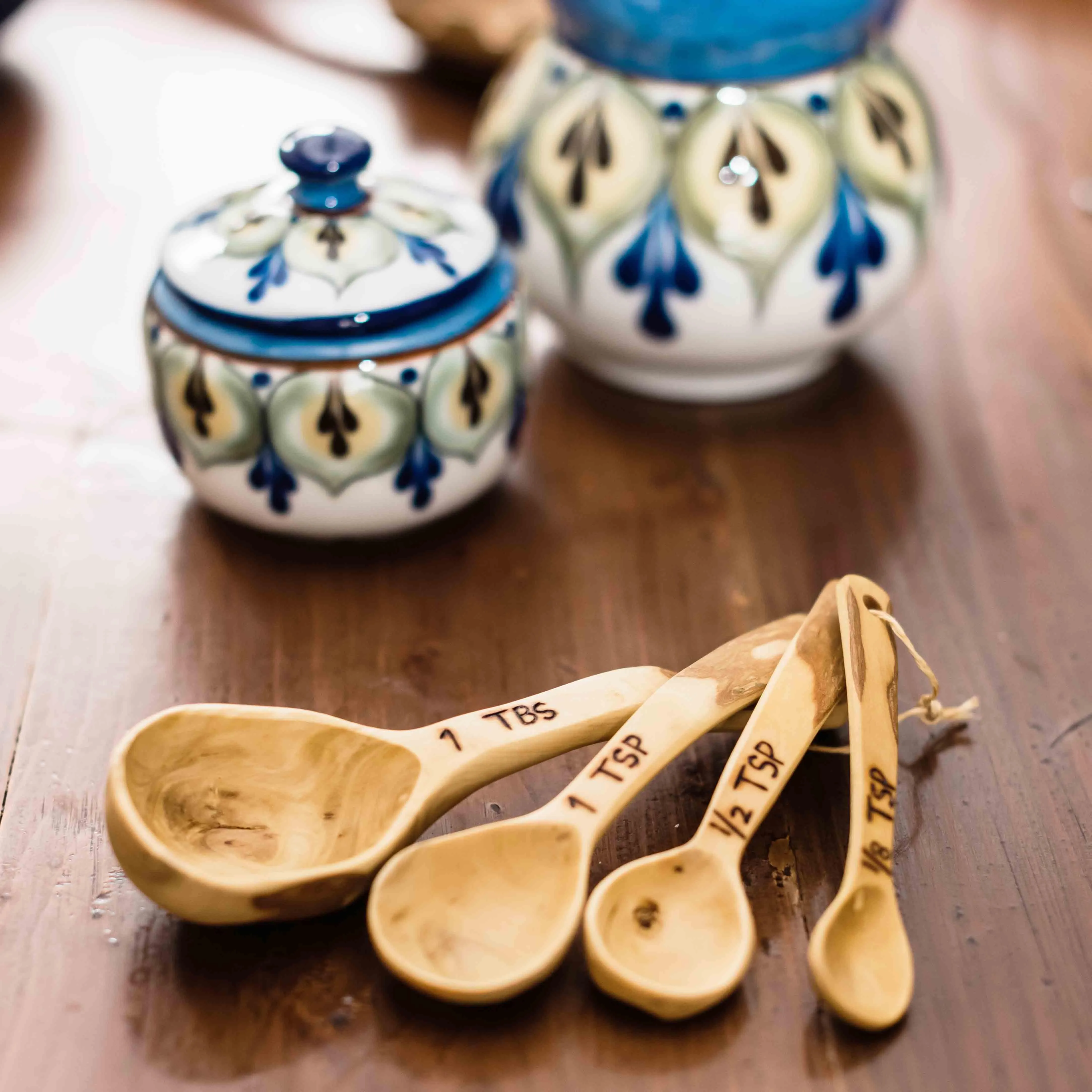 Handcrafted Wood Measuring Spoons Set: Eco-Friendly and Functional