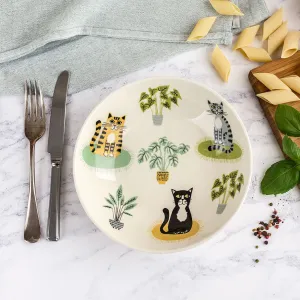 Handmade Ceramic Cat Pasta Bowl x 4