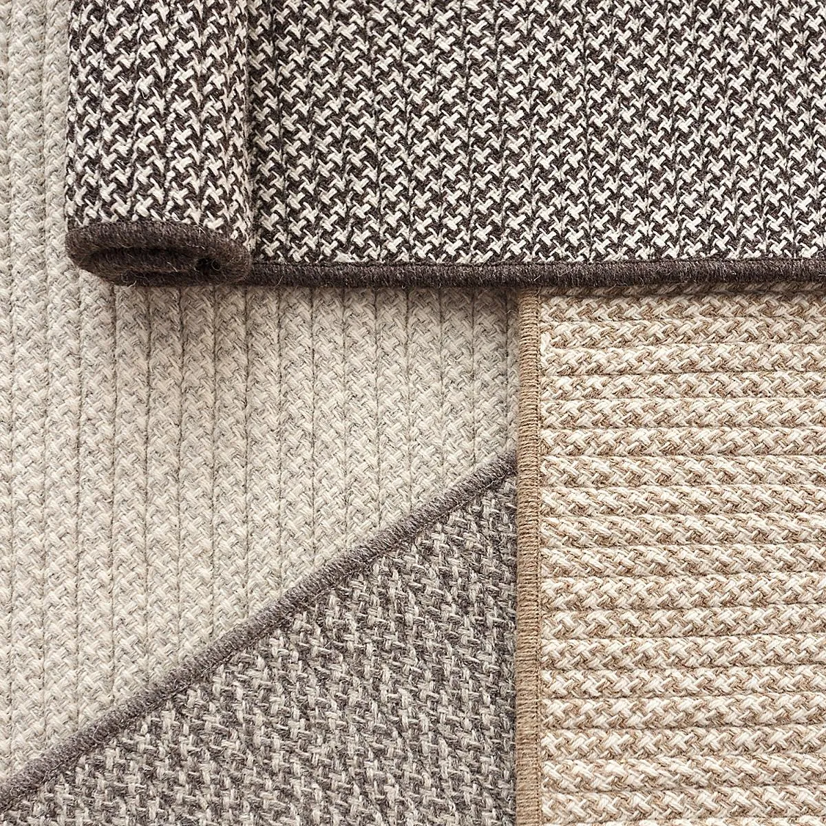 Houndstooth Wool Rug - Oyster