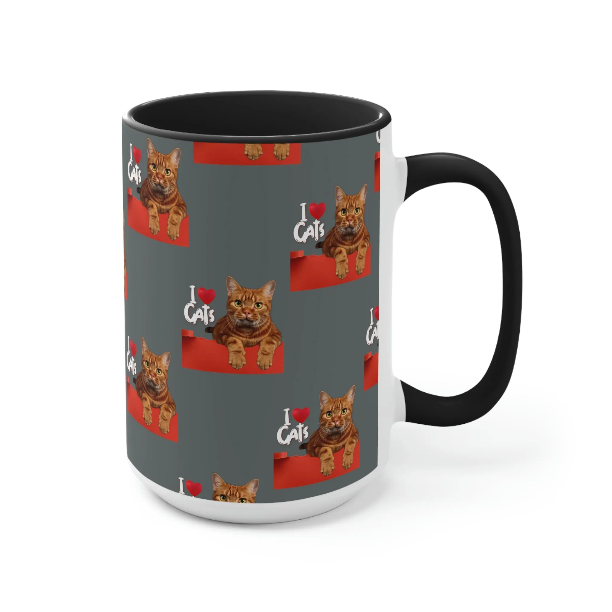 I love Cats POD Cat Accent Mugs