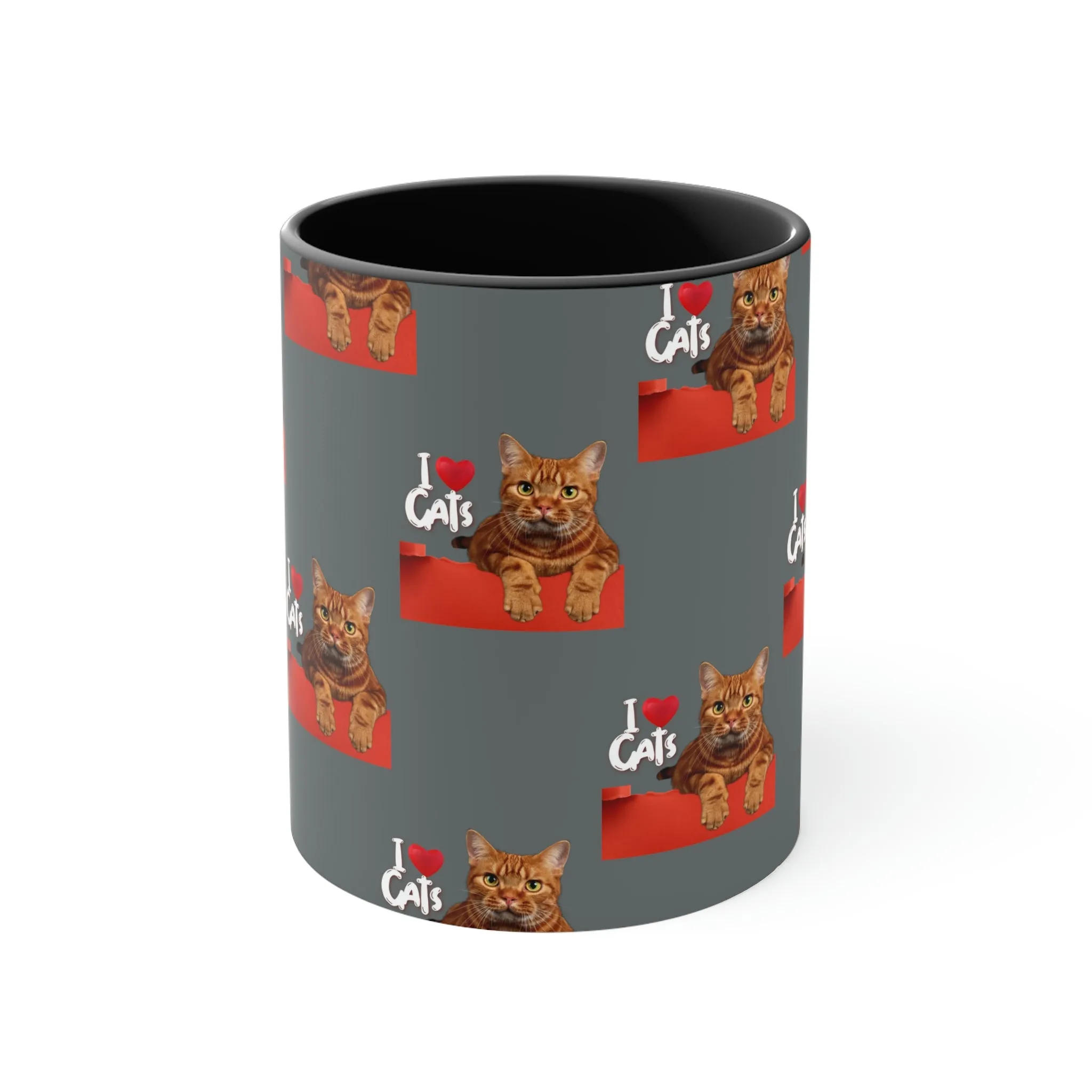 I love Cats POD Cat Accent Mugs