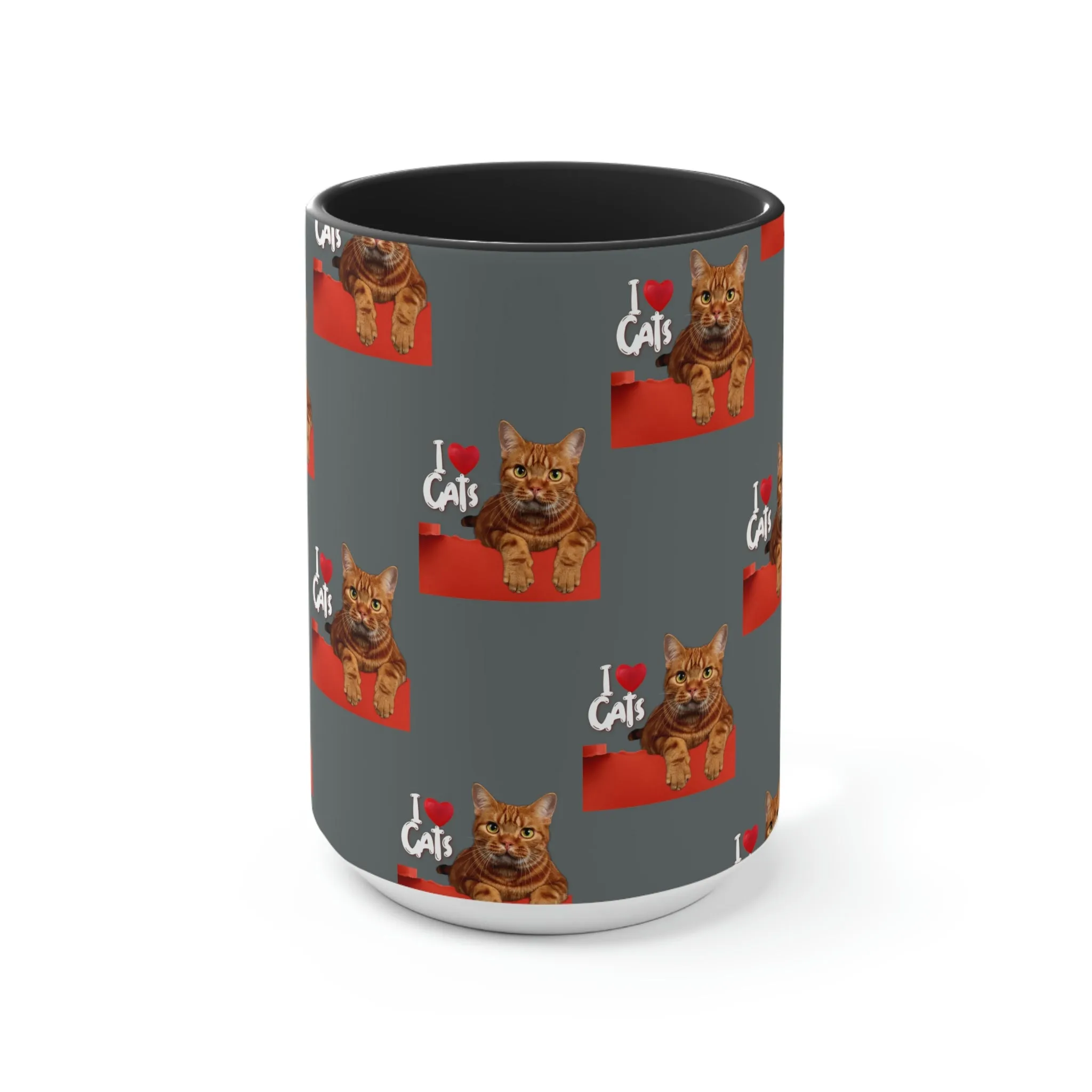 I love Cats POD Cat Accent Mugs