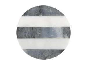 Maxwell & Williams Coaster Collective Round Marble Coaster 10cm Charcoal Stripe