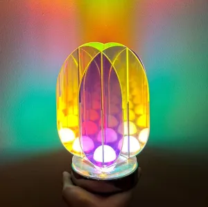 Modern Clear Dazzle Acrylic Geometry LED Art Decoration Table Lamp