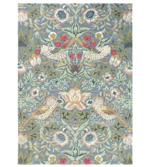 Morris & Co Oak Rug Strawberry Thief Slate