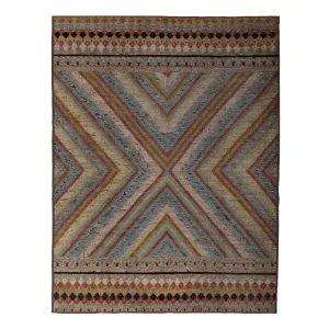 Multicolored Zameen Transitional Wool Rug - 9'6" x 12'