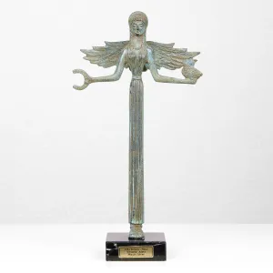 Nike Greek Goddess Statue (Bronze Sculpture)