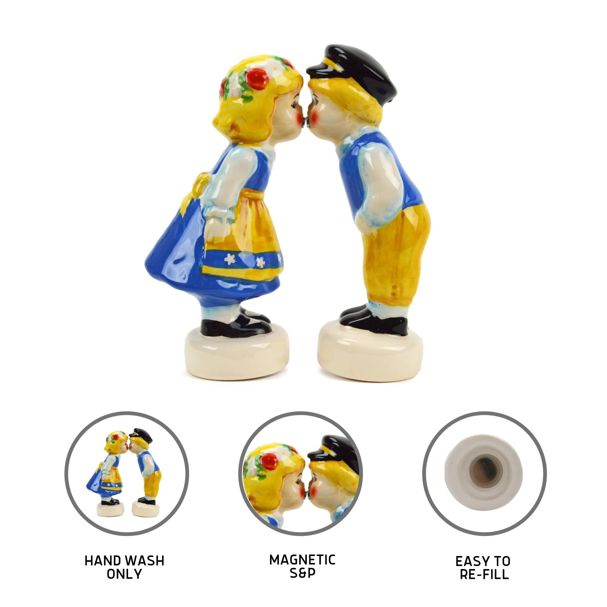 Novelty Salt & Pepper Shaker Swedish Couple