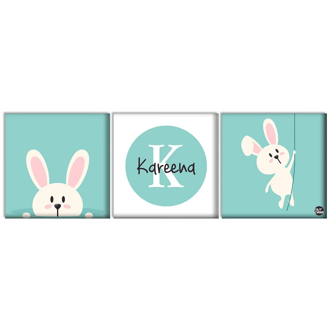 Personalized Nursery Wall Art  -Cute Bunny