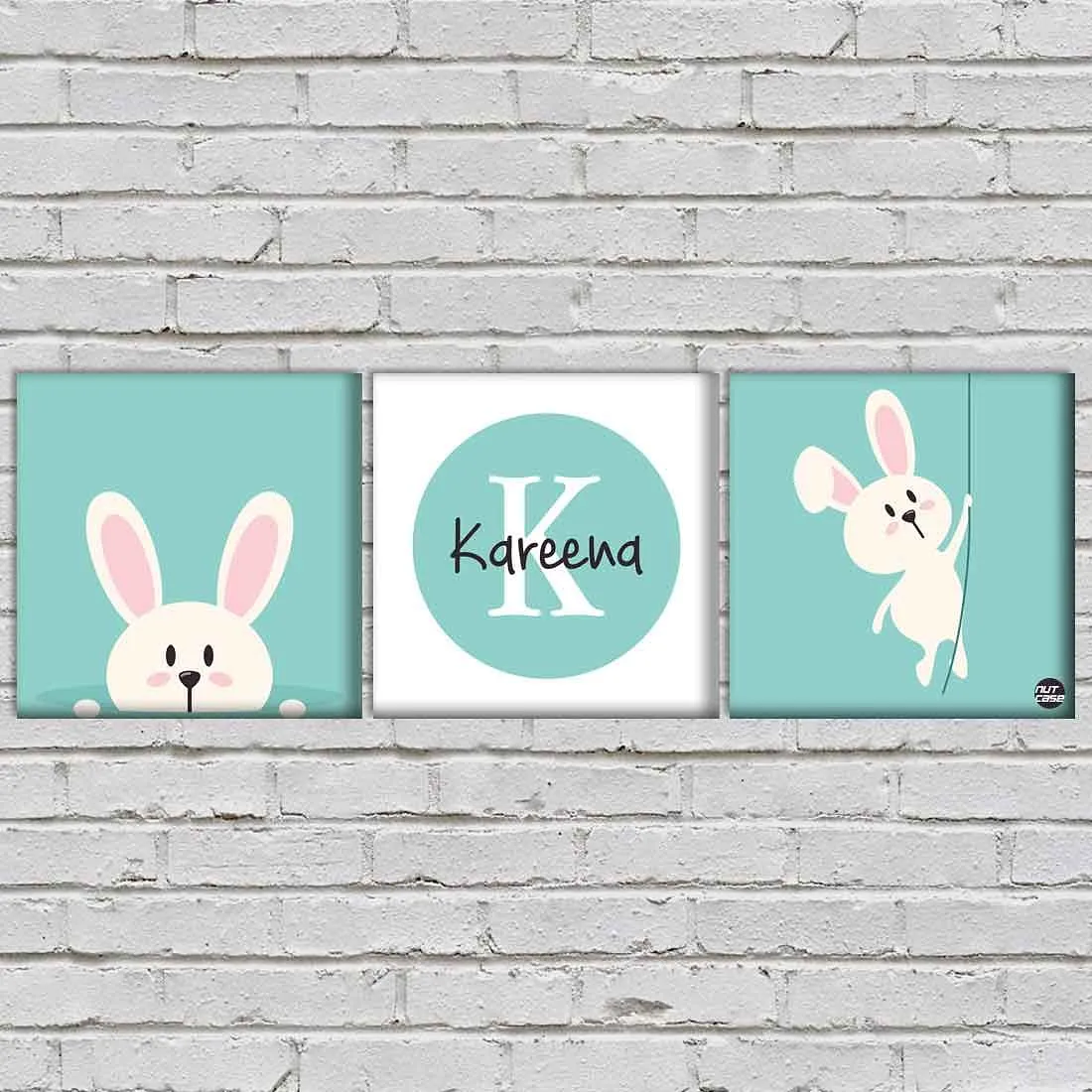 Personalized Nursery Wall Art  -Cute Bunny