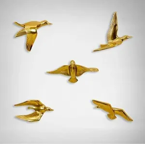 Pinnacle Hand Crafted Decorative Birds | Aluminium Wall Decor & Wall Hangings Birds Items Wall art for Living Room, Dining Room | Flying Birds Set for Decorative Room, Hall, Office