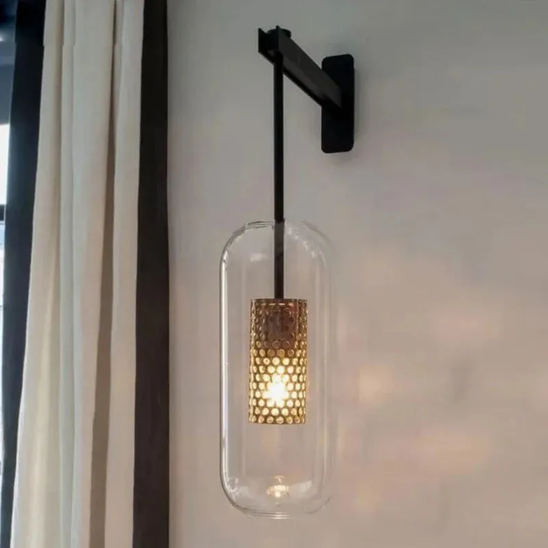 Radiant Glow Post-Modern Glass Wall Sconce