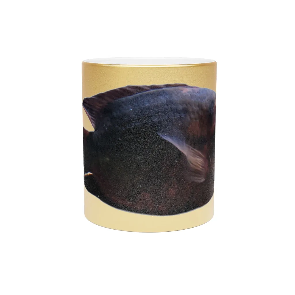 Red Black Fish Metallic Mug (Silver / Gold)