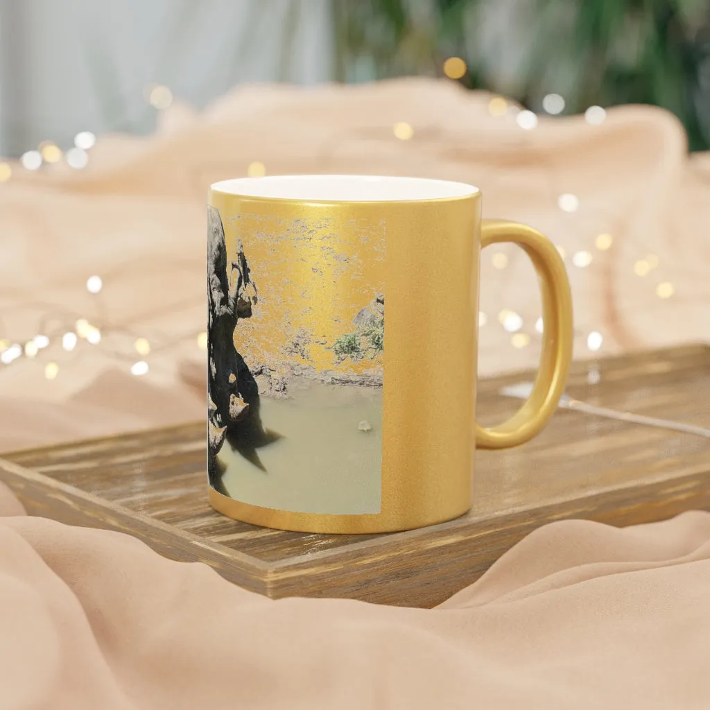 Rhinos Metallic Mug (Silver / Gold)