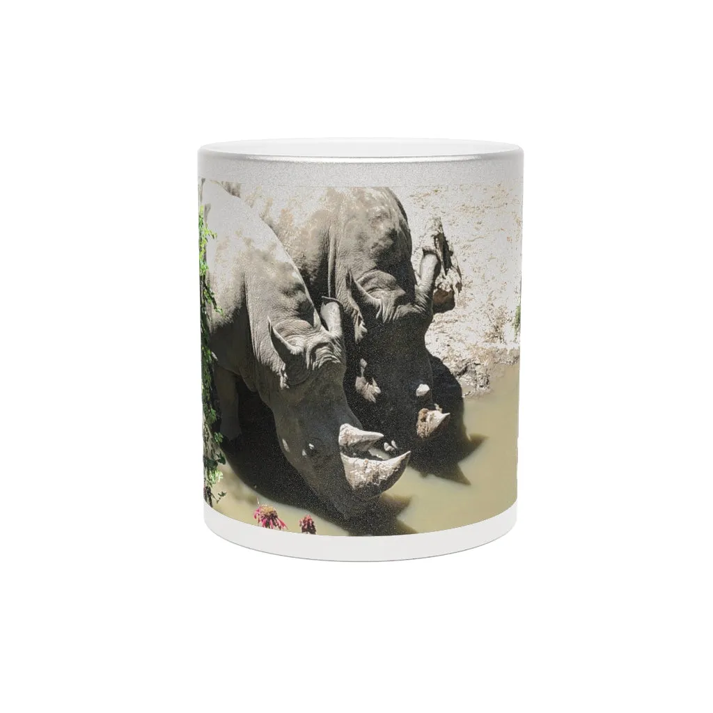 Rhinos Metallic Mug (Silver / Gold)