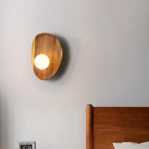 Rustic Glow Wooden Wall Sconce