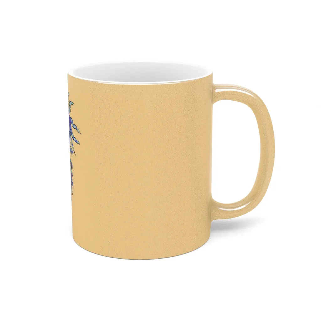 Scribbler's the Seahorse Metallic Mug (Silver / Gold)