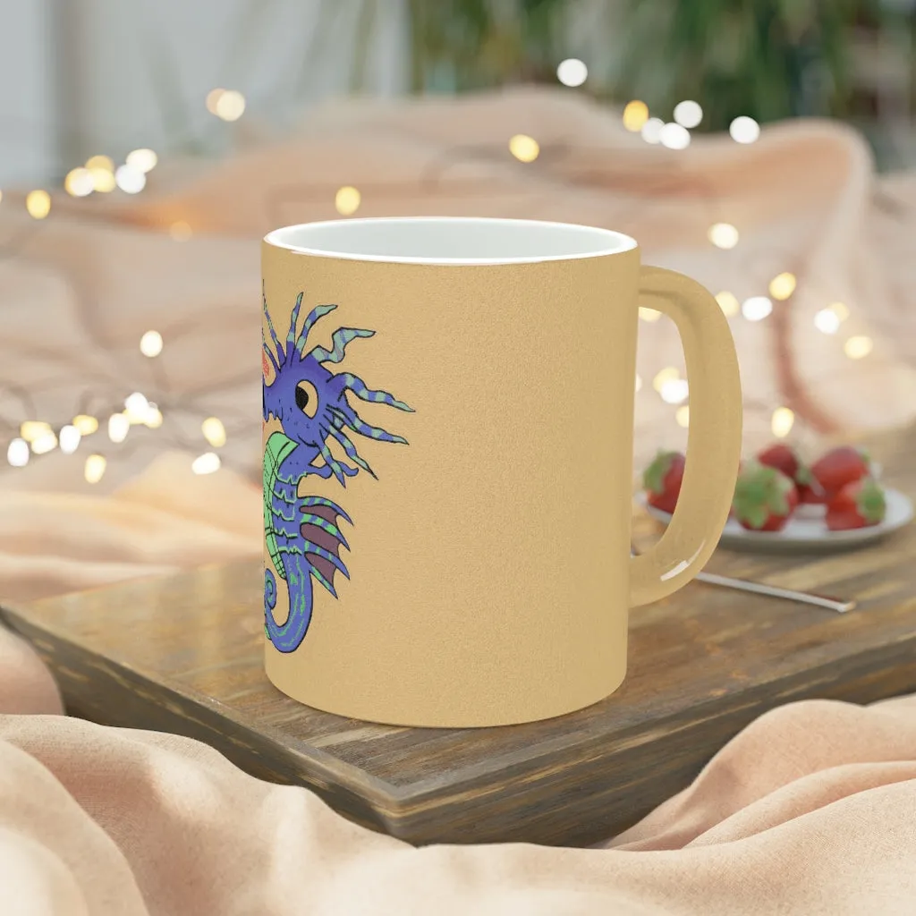 Scribbler's the Seahorse Metallic Mug (Silver / Gold)