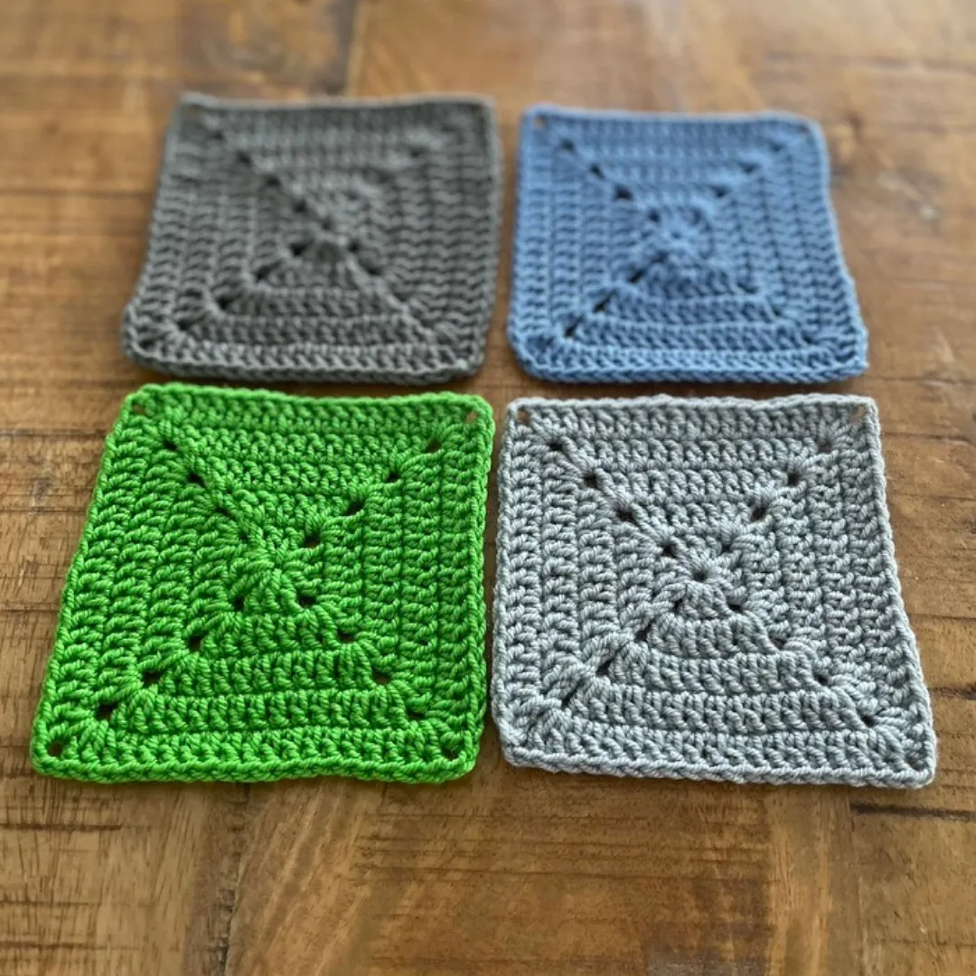 Square Crochet Coasters Set of 4