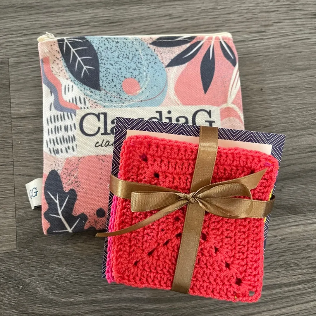 Square Crochet Coasters Set of 4