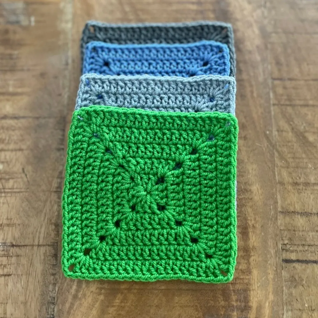 Square Crochet Coasters Set of 4