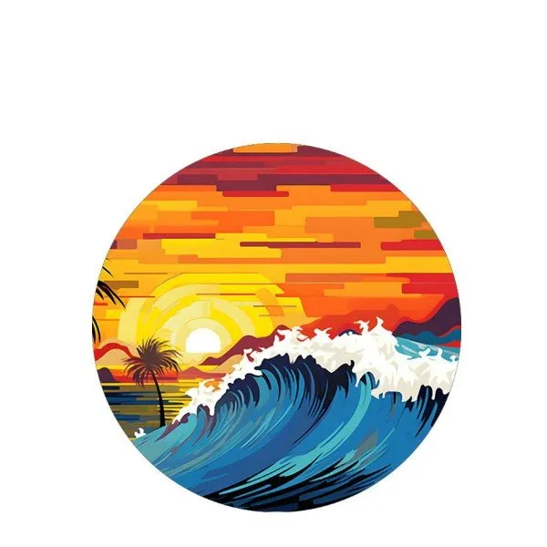 Sunset Waves Coaster Set - Glass