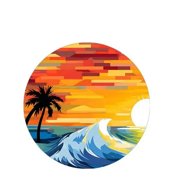 Sunset Waves Coaster Set - Glass