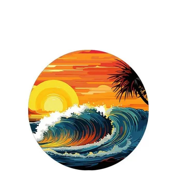 Sunset Waves Coaster Set - Glass