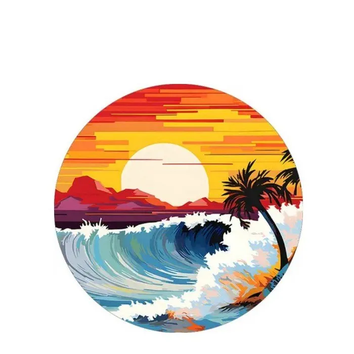 Sunset Waves Coaster Set - Glass