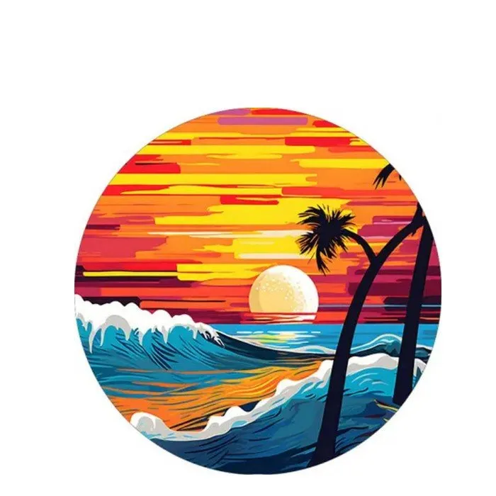 Sunset Waves Coaster Set - Glass