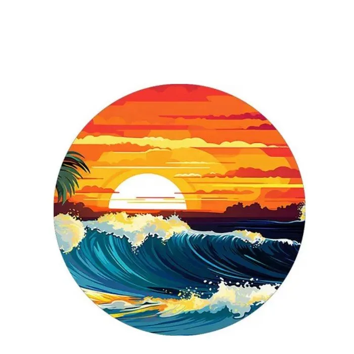 Sunset Waves Coaster Set - Glass