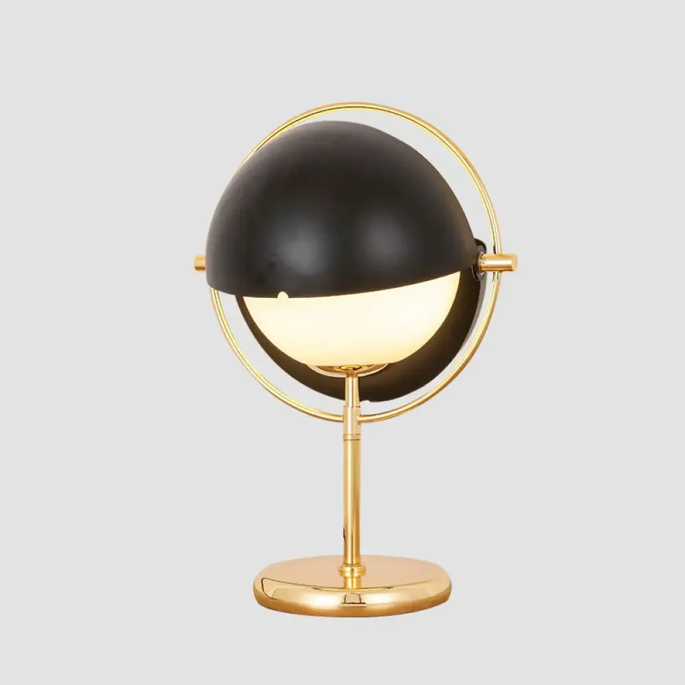 Swivel Globe Table Lamp - Opaline Glass, 1-Light Night Light for Bedroom